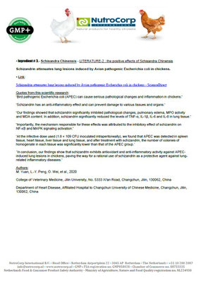 The positive effects of Nutro Meat and its ingredients on broilers  -Scientific & Practice research- page 13