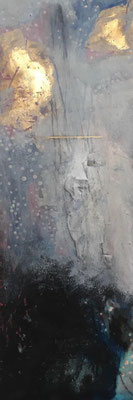 Hateno | (36 x 12 in) | Gouache, acrylic and dye omn panel | SOLD 
