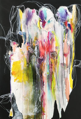 Sugar Coated | (36 x 24 in) | acrylic, graphite and ink on canvas | SOLD