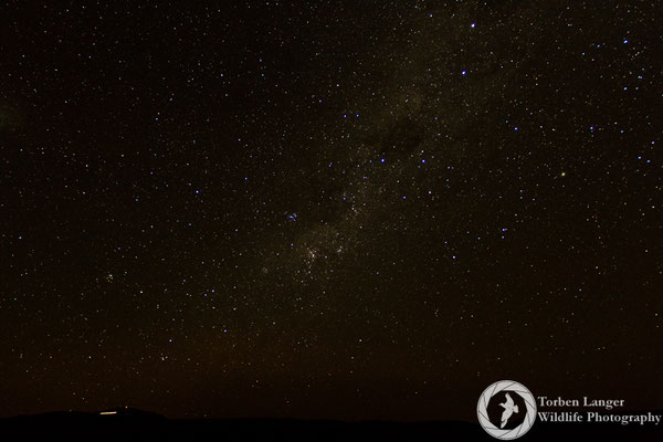 The starry sky with the Milky Way close to Lake Tekapo