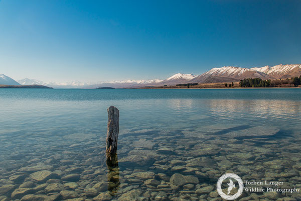 Lake Tekapo on a calm winter's day