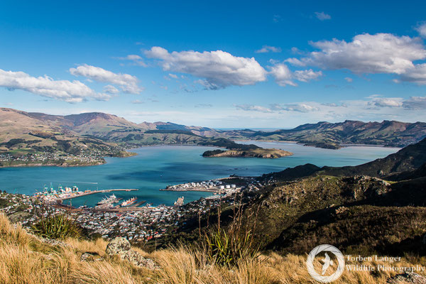 View from the port hills on Lyttleton