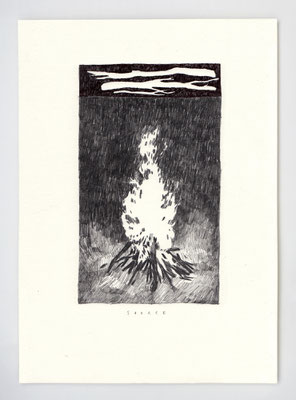 VENDU - SOLD /// "SOURCE" / Graphite & stylo / 21x29.7cm