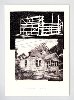 VENDU - SOLD /// ARCHEOLOGIE _ 21x29,7cm _ encre et sérigraphie