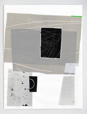  "SCHÈME II" _ Gravure, dessin, collage sur papier Somerset 250 gr _ 28x39 cm
