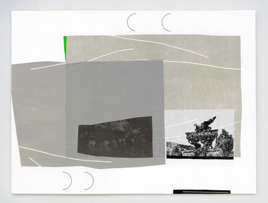 "SCHÈME I" _ Gravure, dessin, collage sur papier Somerset 250 gr _ 50x38 cm