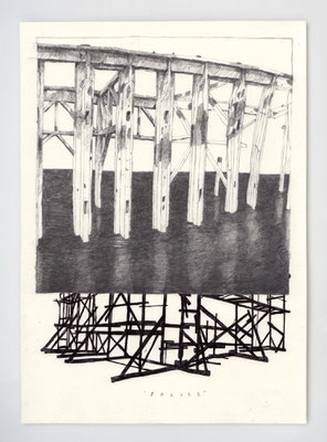 VENDU - SOLD /// "PARURE" / Graphite & stylo / 21x29.7cm