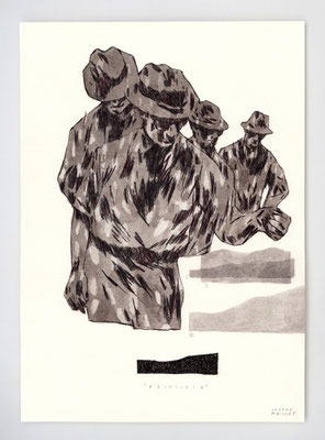 ARCHIVES II _ 21x29,7cm _ stylo, encre et lavis _ papier Ursus 300gr