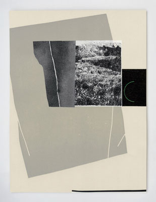 "SCHÈME V" _ Gravure, dessin, collage sur papier Somerset 250 gr _ 29x38 cm