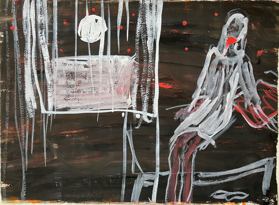 Janneke de Bruijn      Z.t.     Gouache op Waterford Saunders papier 38 x 28  2022