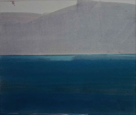 Jan Baas - Z.T. - aquarel -   42 x 46 