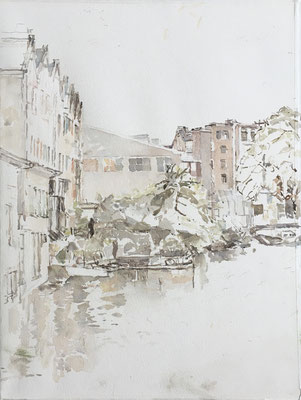 'Mooi land' 2, Koningshof, aquarel, 36 x 28,5 cm, 2023