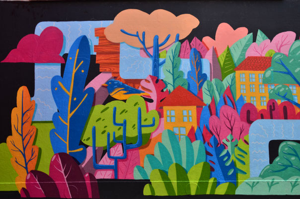 Paysage imaginaire œuvre de Edouard Blum Juillet 2021