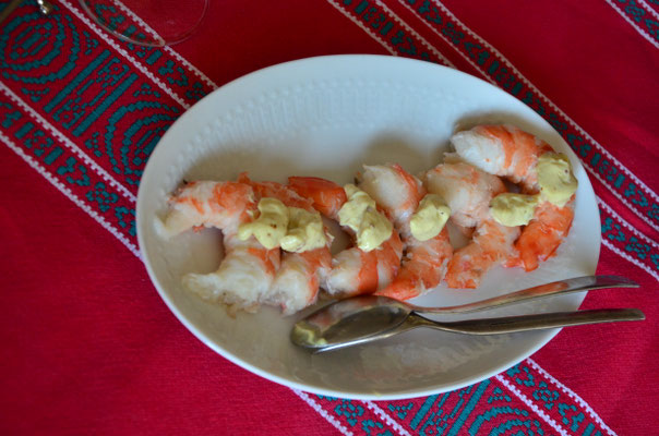 Gambas à la mayonnaise