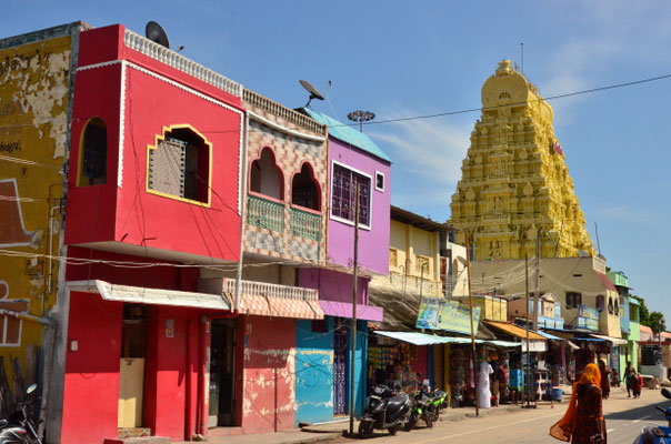 Rue colorée de Rameshwaram