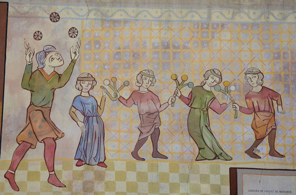 Peinture murale évoquant le Moyen-Age (Carcassonne)