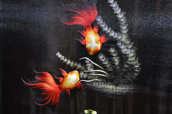 Broderie Tableau en tissu brodé (Village XQ, Vietnam)