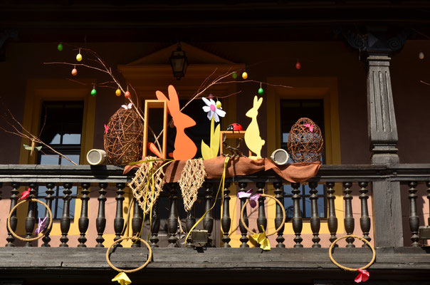 Balcon décoré pour Pâques (Colmar)