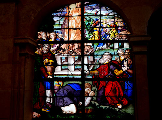 Elie défie les prêtres de Baal au mont Carmel, église Saint-Etienne du Mont, Paris