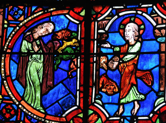 Jésus délivre Marie de Magdala de ses démons, Cathédrale de Bourges