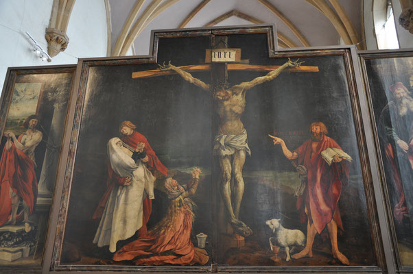 Mort de Jésus sur la croix (retable de Mathias Grunewald, Musée d'Unterlinden, Colmar)