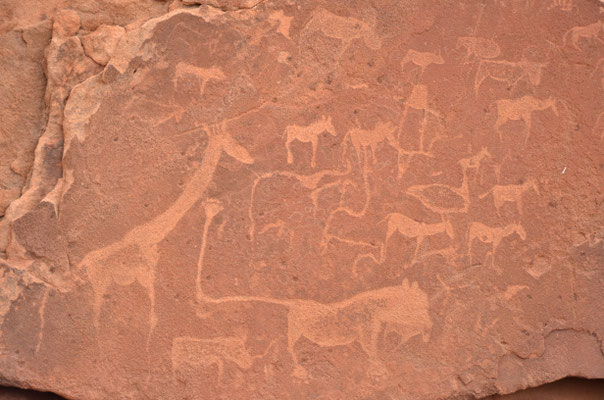Art rupestre Gravures préhistoriques (Twyfelfontein, Namibie)