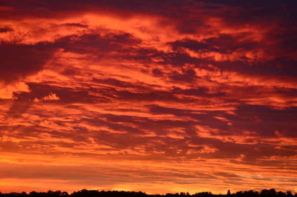 Ciel en feu à l'aube