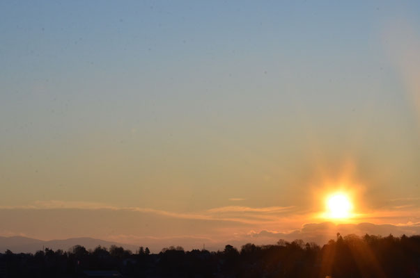 Lever du soleil (Mulhouse, Haut-Rhin)  Février 2018