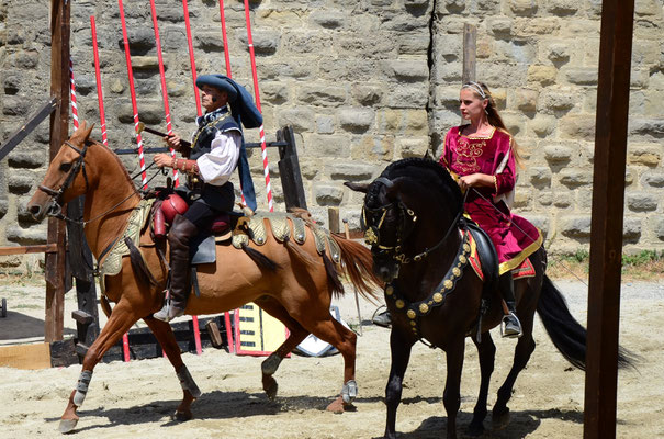 Arrivée aux joutes (Carcassonne, juillet 2015)