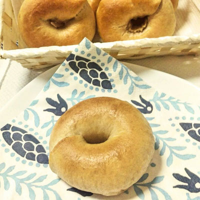 全粒粉の湯種ベーグル