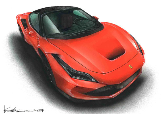 フェラーリの車絵イラスト