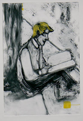 026 Monotype and watercolour - Untitled - 25 x 17 cm