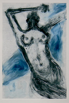 057- Monotype & Watercolour - 24,5 x 17 cm