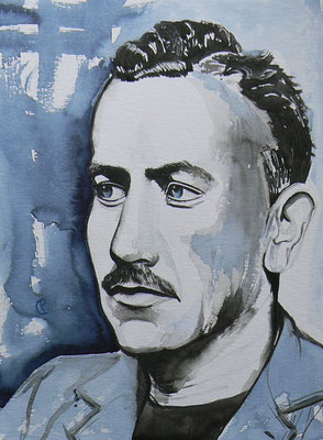 001- John Steinbeck - Watercolour - 30x40 cm