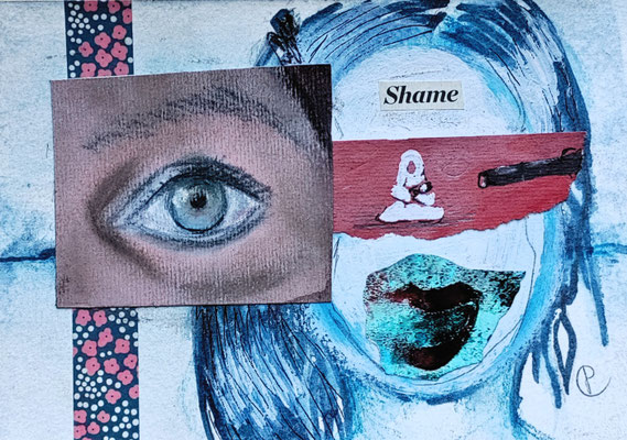 001 - Shame - 10,5 x 15,5 cm - Mixed Media