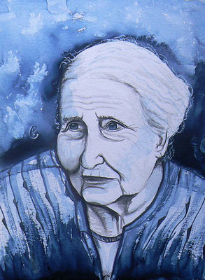 004 - Doris Lessing - Watercolour - 30 x 40 cm