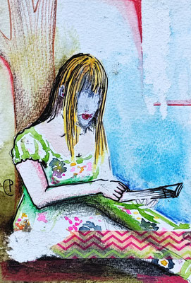004 - Simone - 10,5 x 15,5 cm - Mixed Media