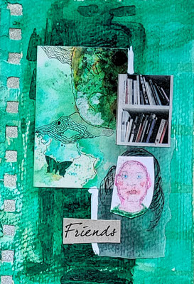 007 - Friends - 10,5 x 15,5 cm - Mixed Media