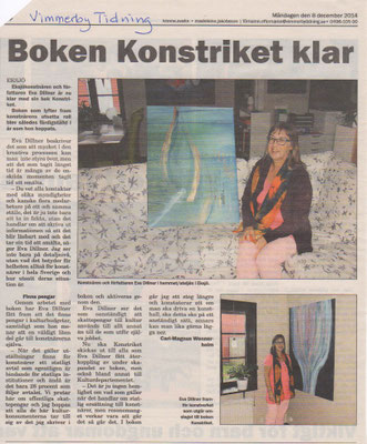 Boken Konstriket klar Vimmerby Tidning 12/8/2014