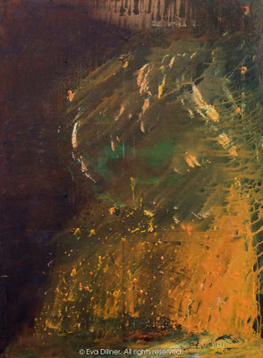 C302 36x48" ©2010 Eva Dillner. Painted for TellusArt in Chandigarh, India at Fine Arts Museum