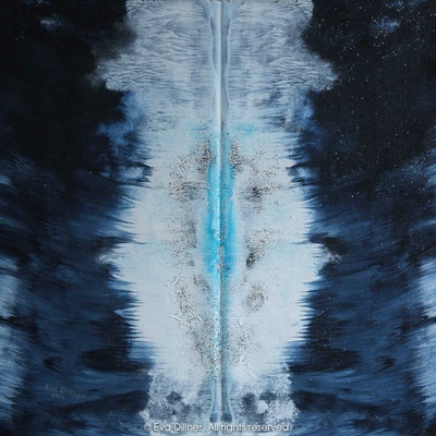 Sonic Blues Quadtych C334 47x47cm ©2014 Eva Dillner