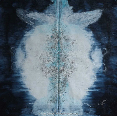 Sonic Blues Quadtych C336 47x47cm ©2014 Eva Dillner