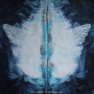 Sonic Blues Quadtych C337 47x47cm ©2014 Eva Dillner
