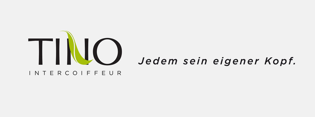 Tino Intercoiffeur Logo und Slogan