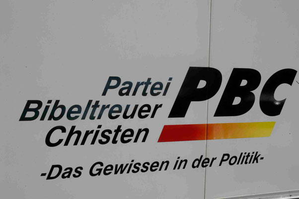 27- Parteiwerbung, Partei, Politik, Wahlwerbung, Partei bibeltreuer Christen