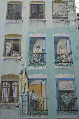 49 - Frankreich bemalte Fassade .