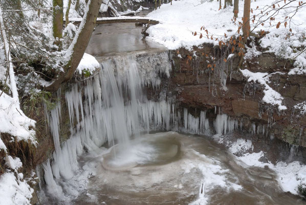 3- WInter, Eis, Eiskristalle, Eisgebilde, Wasserfall, gefroren, Hörschbachfälle, Hörschbachwasserfälle