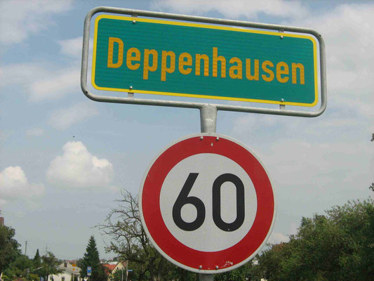 73- Verkehrsschild, 60, Schild, Straßenschild, Deppenhausen