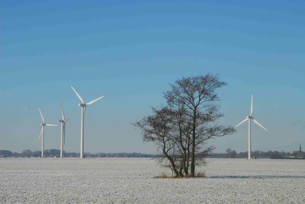 59 - Windpark Oederquart, Windrad, Windräder, Windkraftanlagen, Niedersachsen, Germany, Deutschland, Winter, Schnee, verschneit