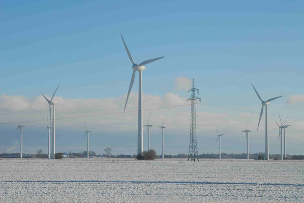 58 - Windpark Oederquart, Windrad, Windräder, Windkraftanlagen, Niedersachsen, Germany, Deutschland, Winter, Schnee